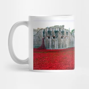Tower of London Red Poppy Poppies UK Mug